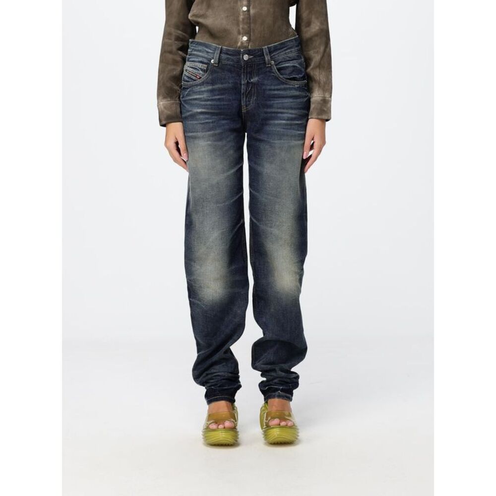 Diesel Women D-Heel Diesel High-Waisted Straight Jeans In Denim With Back Slit